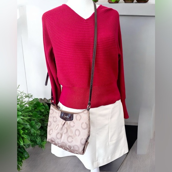 Coach Beige and Brown Crossbody Bag - Picture 2 of 11